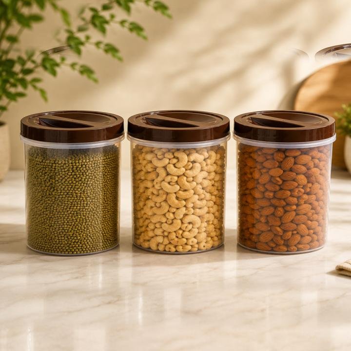 Joyo Spacio Container 1500 ml 3 Pc Set Tr Plain - 5003
