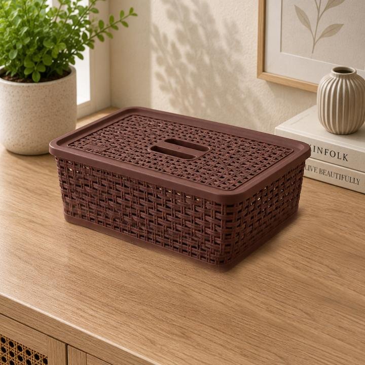 Joyo Storage Basket Cane 31 With Lid - 5127
