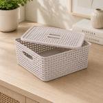 Joyo Storage Basket Cane 41 With Lid - 5126