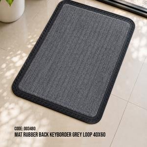 Mat Rubber Back Keyborder grey Loop 40x60