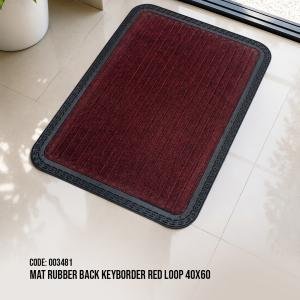 Mat Rubber Back Keyborder Red Loop 40x60
