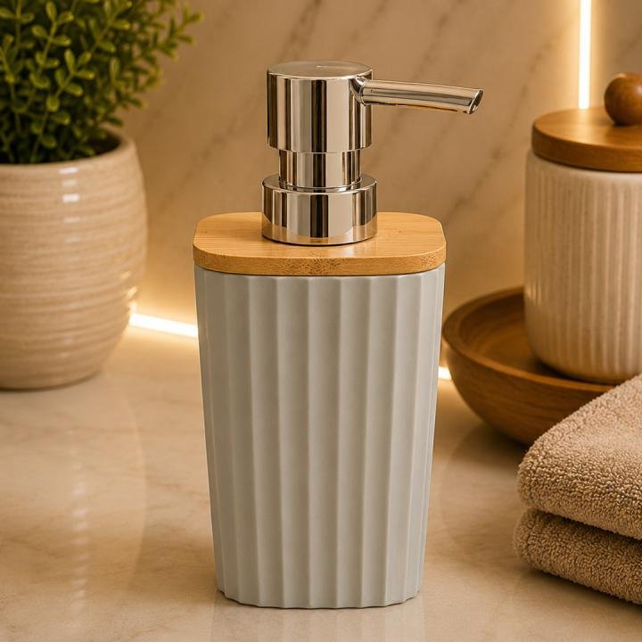 Soap Dispenser With Wood Top - 2921