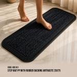 Step Mat PP With Rubber Backing Antracite 25x75